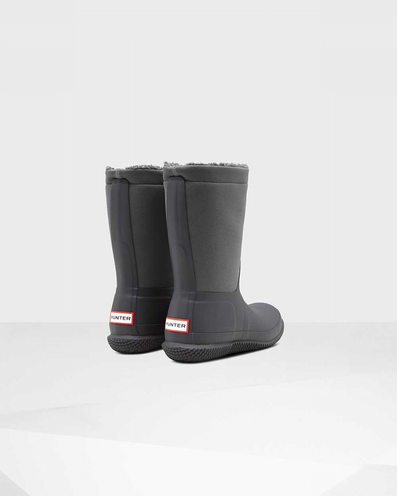 Hunter Original Insulated Roll Top Sherpa Women Winter Boots Black | 928306102