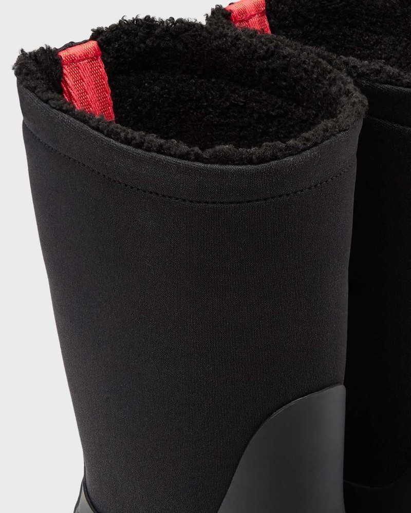 Hunter Original Insulated Roll Top Sherpa Women Winter Boots Black | 882590306