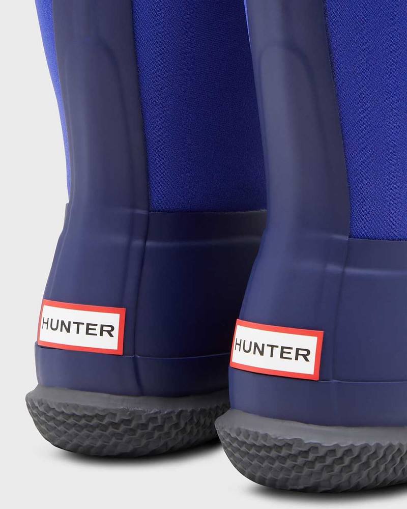 Hunter Original Insulated Roll Top Sherpa Women Winter Boots Navy | 683115915
