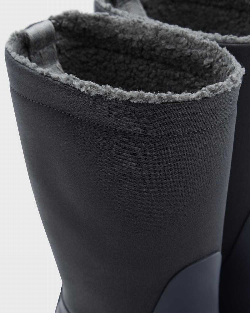 Hunter Original Insulated Roll Top Sherpa Women Winter Boots Navy | 331918011