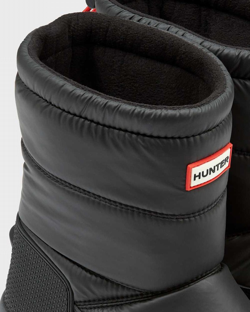 Hunter Original Insulated Short Men Snow Boots Black | 336488290