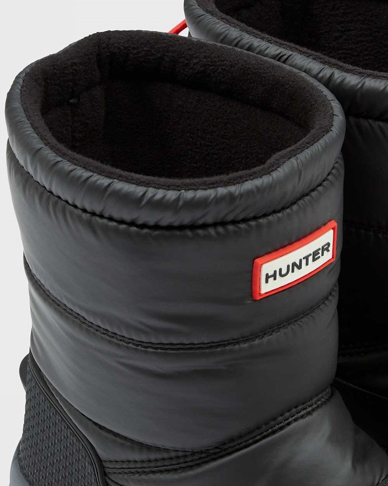 Hunter Original Insulated Short Women Snow Boots Black | 51432049