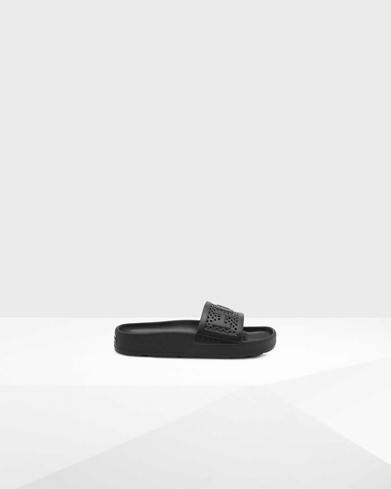 Hunter Original Lightweight Moulded Men Slides Black | 880984194