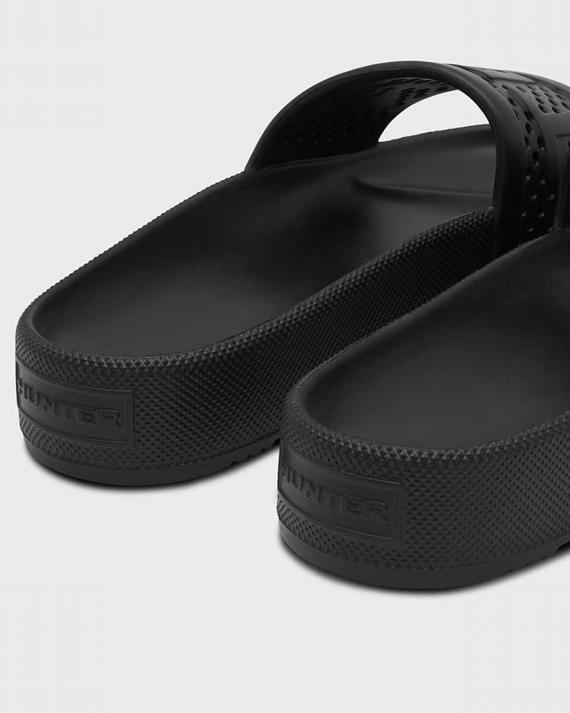 Hunter Original Lightweight Moulded Men Slides Black | 880984194
