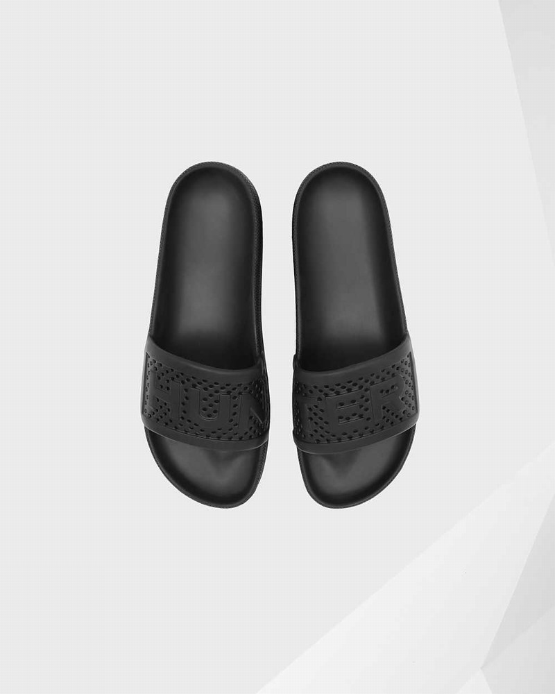 Hunter Original Lightweight Moulded Men Slides Black | 880984194