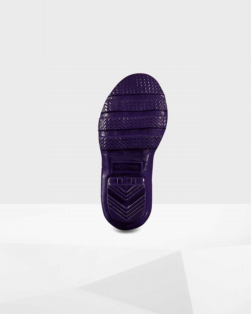 Hunter Original Little Giant Glitter Kids' Rain Boots Purple | 819362373