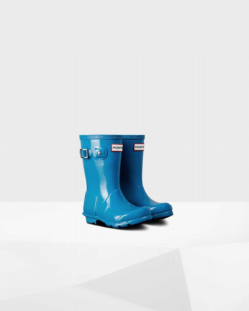 Hunter Original Little Kids' Rain Boots Blue | 919455992