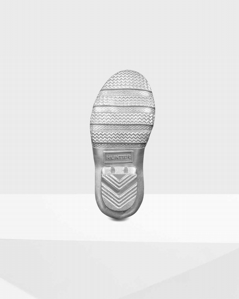 Hunter Original Little Metallic Kids' Rain Boots Silver | 140767383