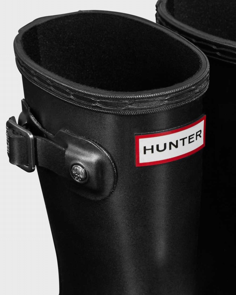 Hunter Original Little Pearlized Kids' Rain Boots Black | 489697120