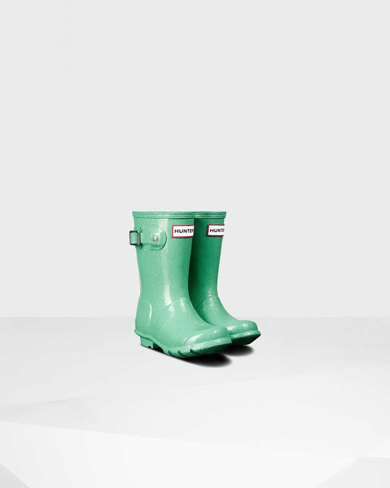 Hunter Original Little Starcloud Kids' Rain Boots Green | 969722184