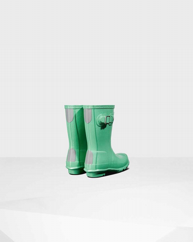 Hunter Original Little Starcloud Kids' Rain Boots Green | 969722184