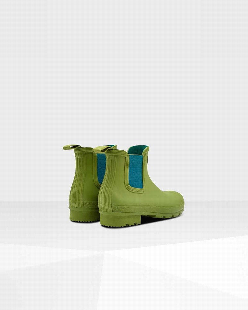 Hunter Original Men Chelsea Boots Green | 703692076
