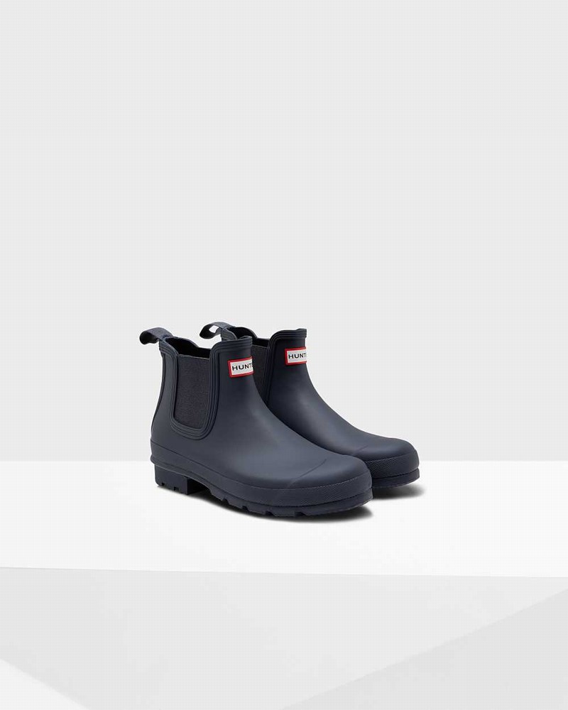 Hunter Original Men Chelsea Boots Navy | 640166573