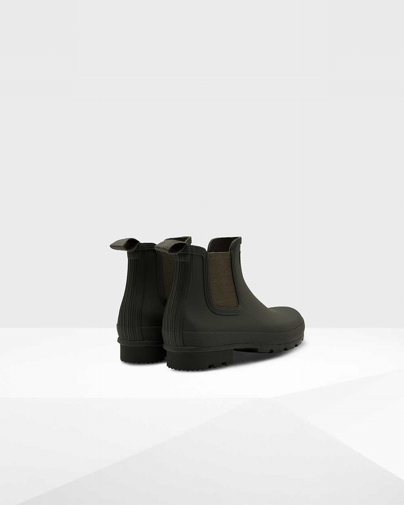 Hunter Original Men Chelsea Boots Olive | 366134037