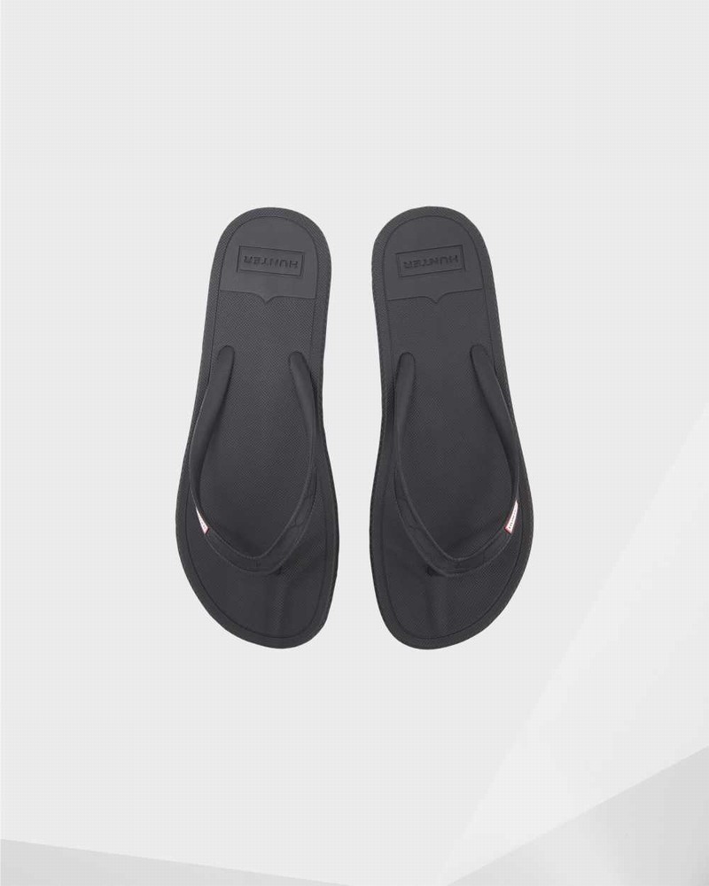 Hunter Original Men Flip Flops Black | 450438180