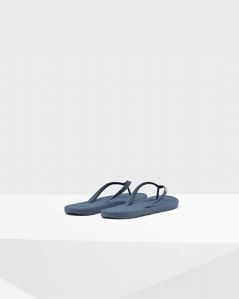 Hunter Original Men Flip Flops Navy | 28890665