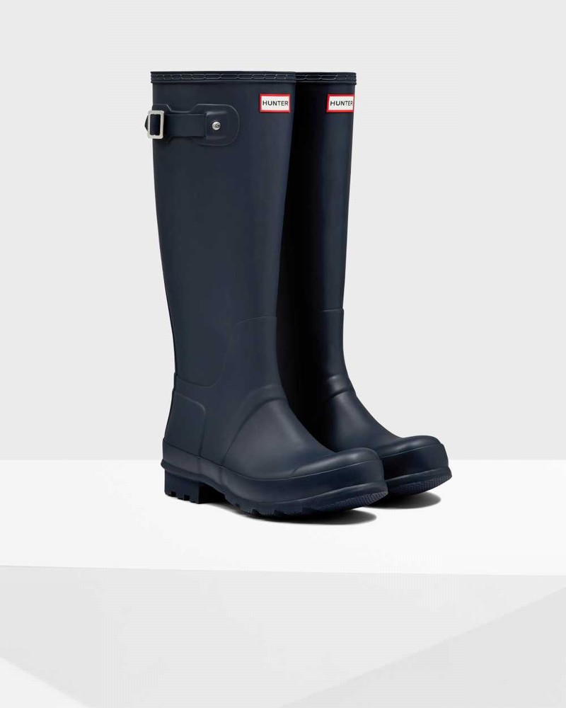 Hunter Original Men Rain Boots Navy | 107214541