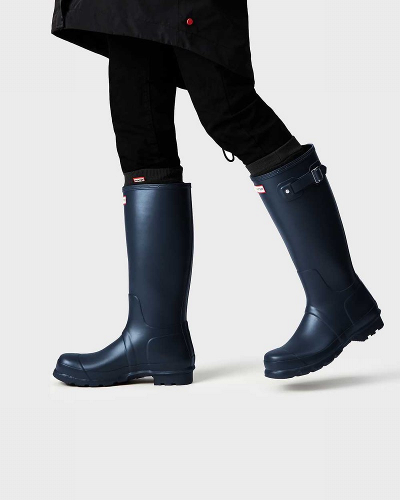 Hunter Original Men Rain Boots Navy | 107214541