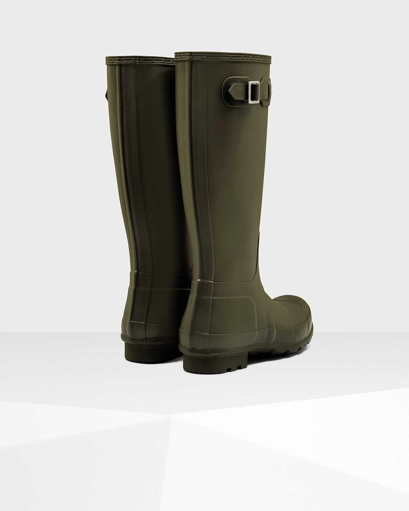 Hunter Original Men Rain Boots Olive | 88708666