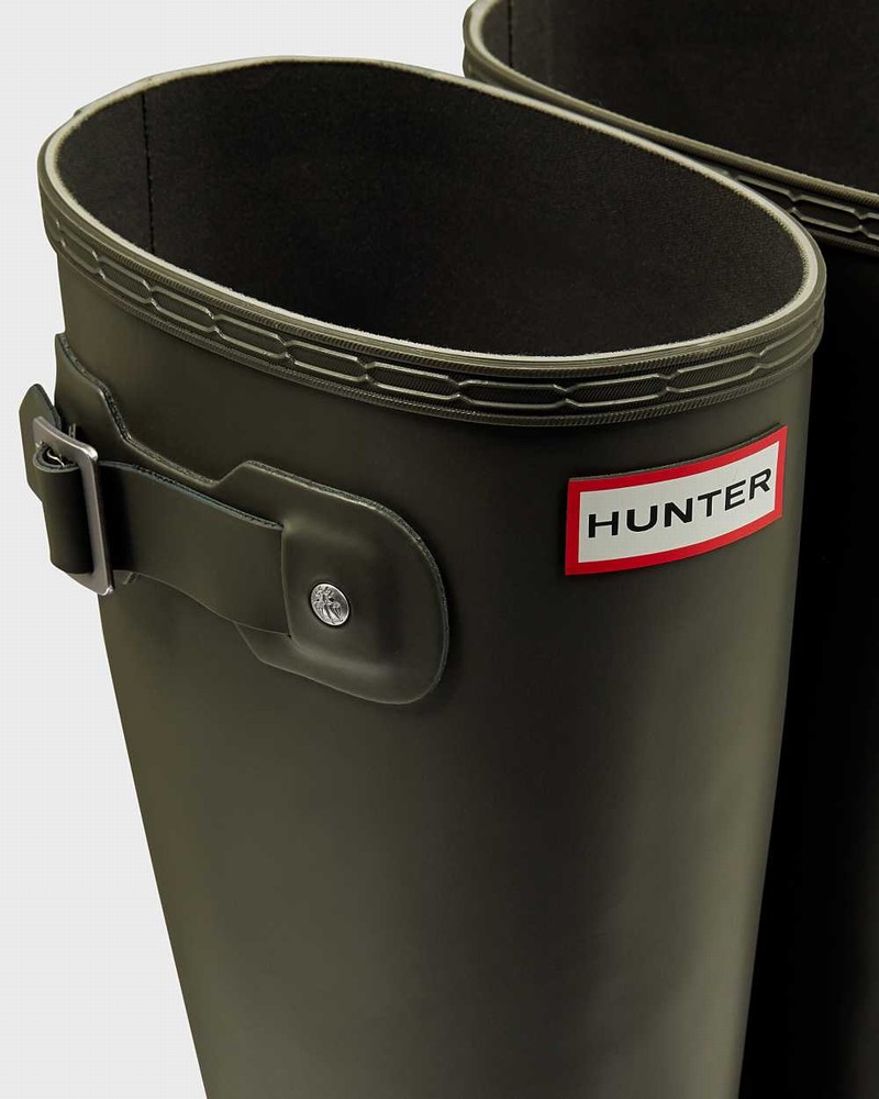 Hunter Original Men Rain Boots Olive | 88708666