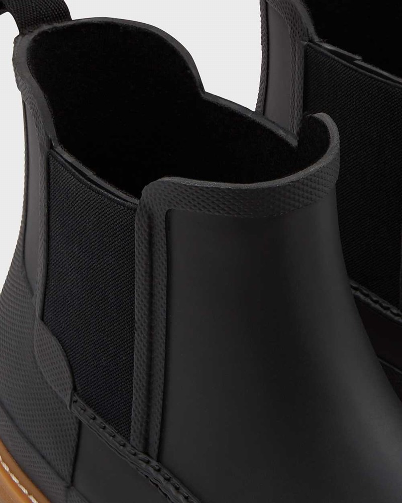 Hunter Original Moc Toe Men Chelsea Boots Black | 274336030