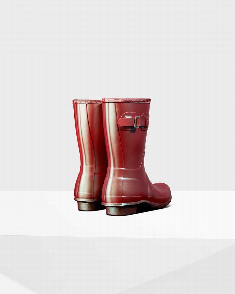 Hunter Original Nebula Short Mid-Calf Women Rain Boots Pink | 933112421