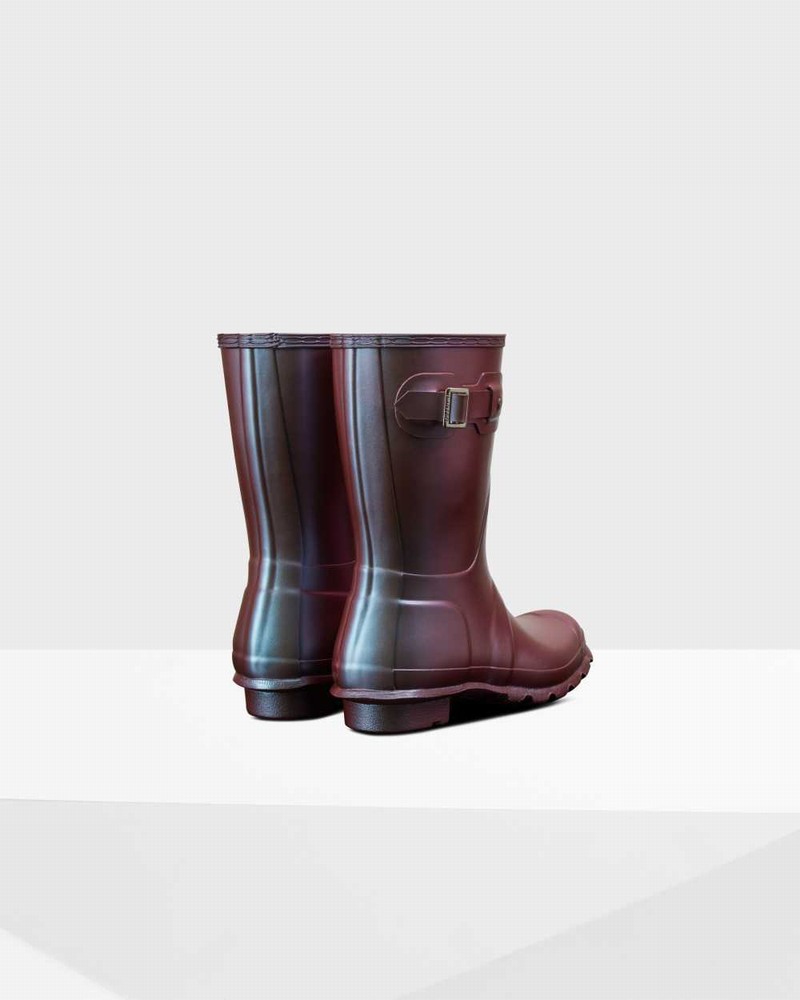 Hunter Original Nebula Short Mid-Calf Women Rain Boots Blue | 622840728