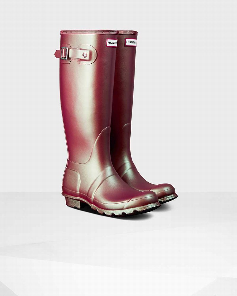 Hunter Original Nebula Tall Women Rain Boots Pink | 437773818