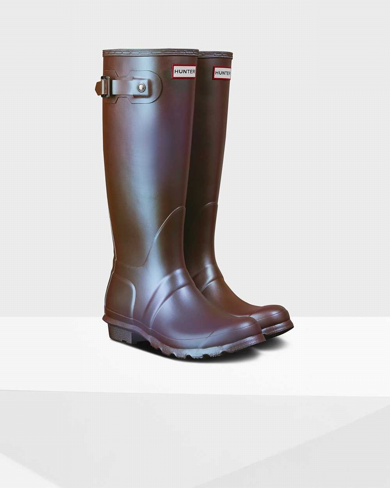 Hunter Original Nebula Tall Women Rain Boots Brown | 2904781