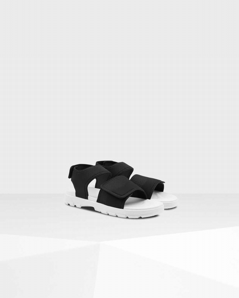 Hunter Original Outdoor Walking Men Sandals Black | 705538365