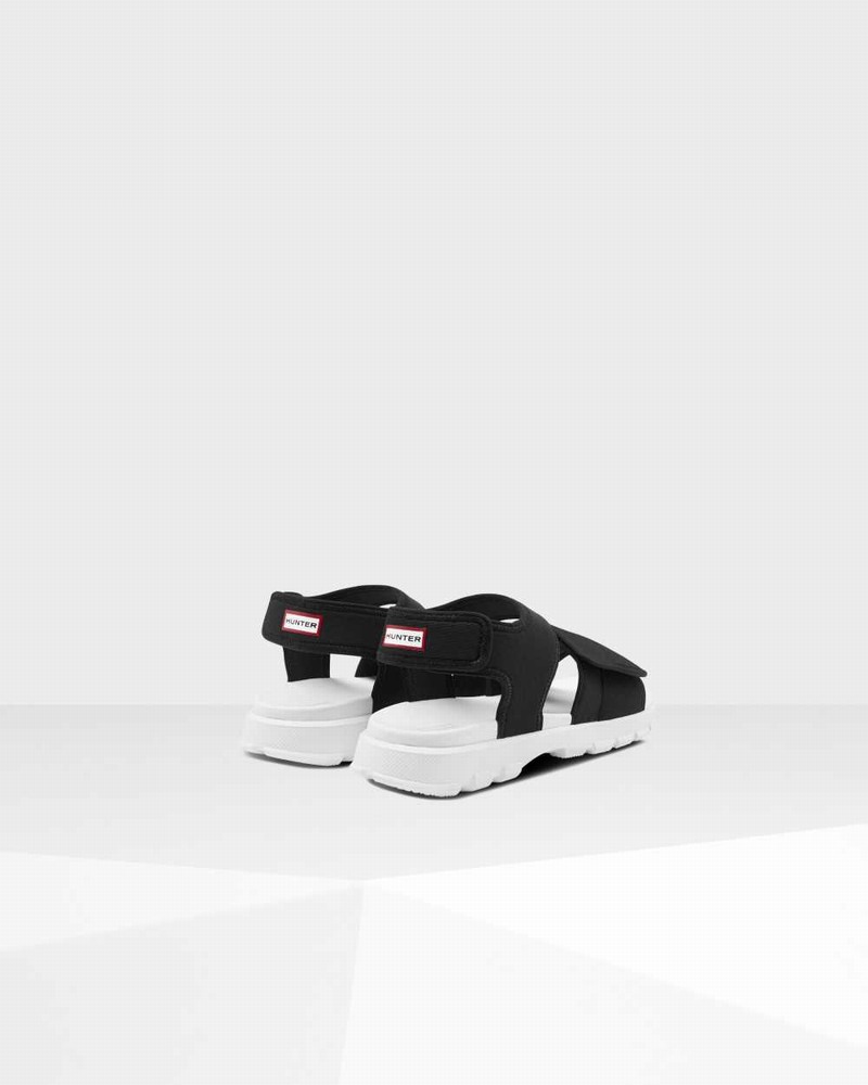 Hunter Original Outdoor Walking Men Sandals Black | 705538365