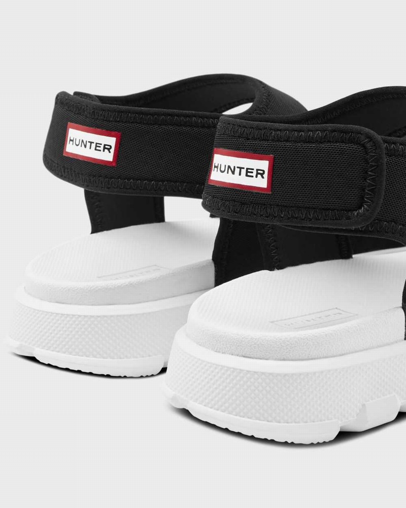 Hunter Original Outdoor Walking Men Sandals Black | 705538365
