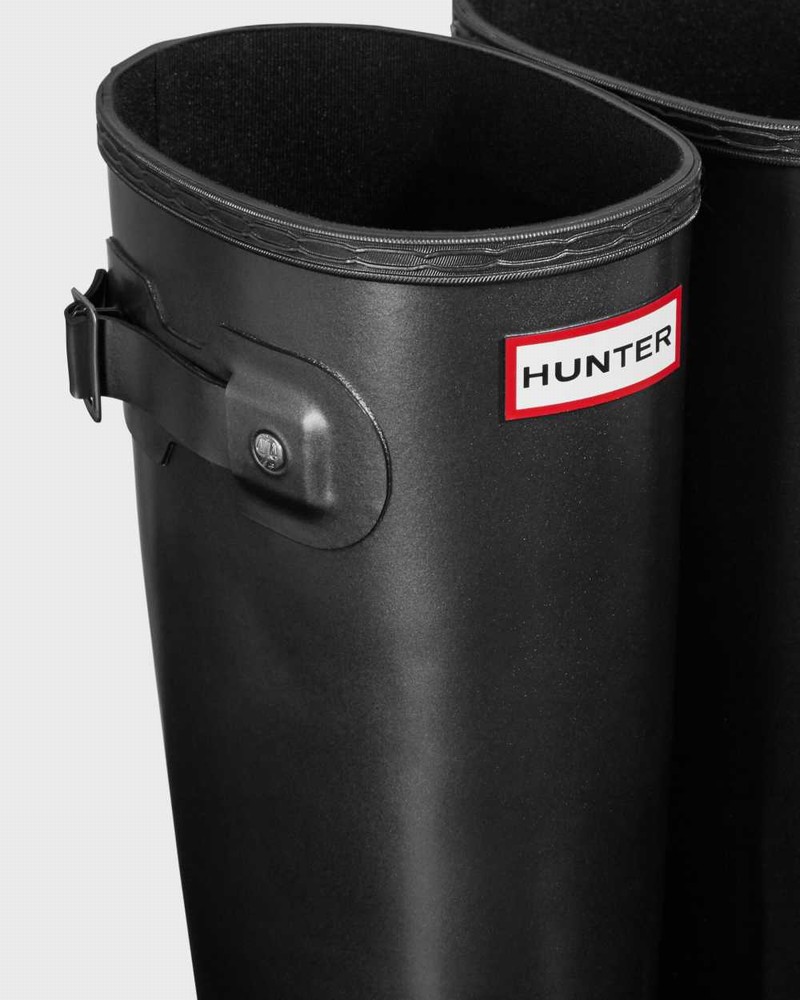 Hunter Original Pearlized Tall Women Rain Boots Black | 9804390