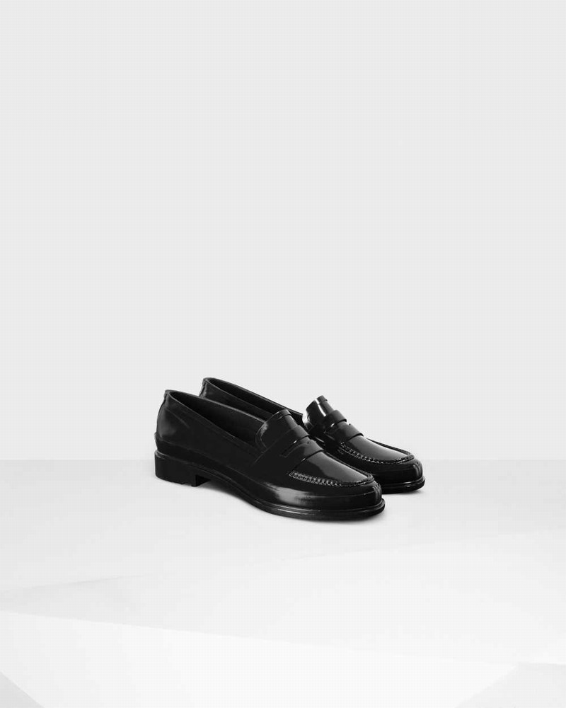 Hunter Original Penny Women Loafers Black | 536066827