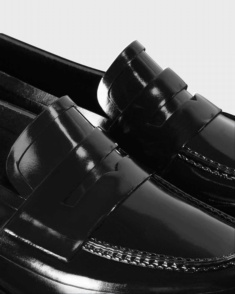 Hunter Original Penny Women Loafers Black | 536066827