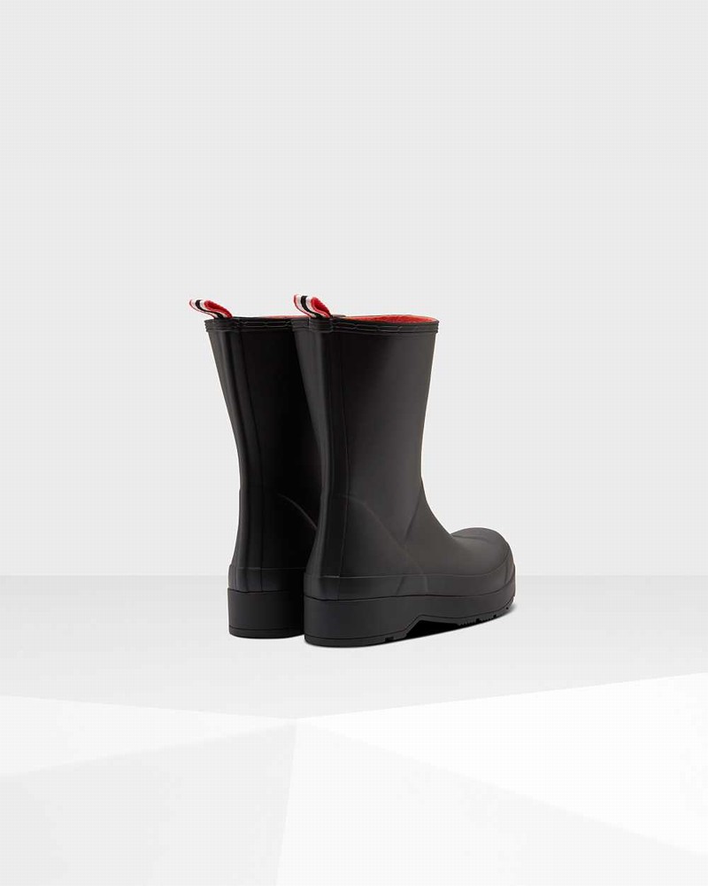 Hunter Original Play Insulated Mid-Height Men Rain Boots Black | 668472448
