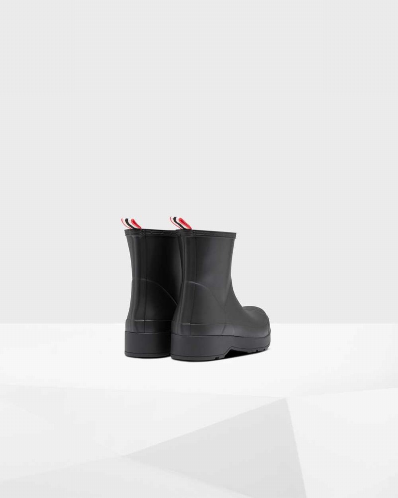 Hunter Original Play Insulated Short Men Rain Boots Black | 303138532