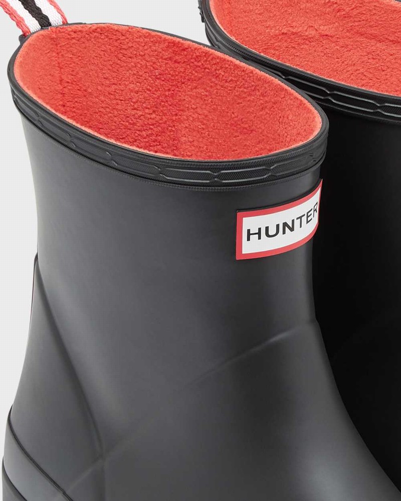 Hunter Original Play Insulated Short Men Rain Boots Black | 303138532