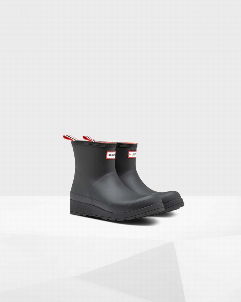 Hunter Original Play Insulated Short Women Rain Boots Black | 93585470