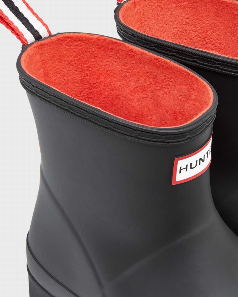 Hunter Original Play Insulated Short Women Rain Boots Black | 93585470