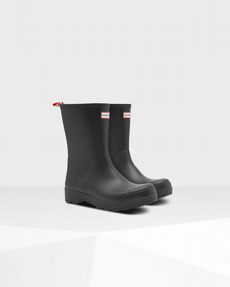 Hunter Original Play Mid-Height Men Short Boots Black | 148097274