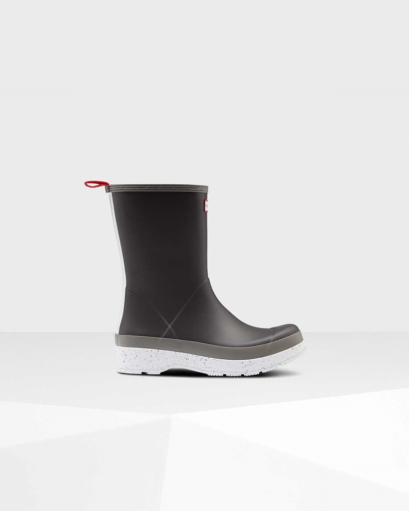 Hunter Original Play Mid-Height Speckle Men Rain Boots Black | 184596394