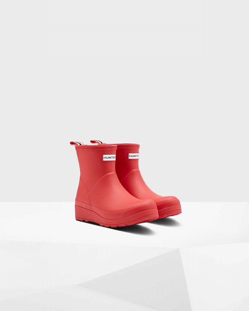 Hunter Original Play Short Mid-Calf Women Boots Red | 559731597
