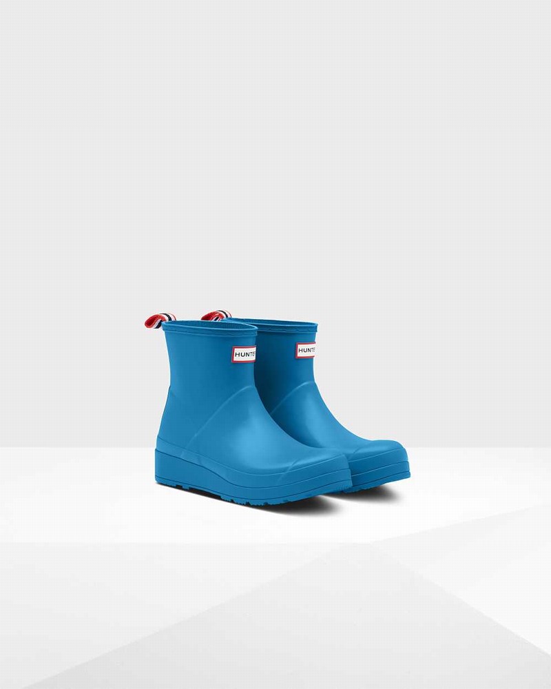 Hunter Original Play Short Mid-Calf Women Boots Blue | 209394283