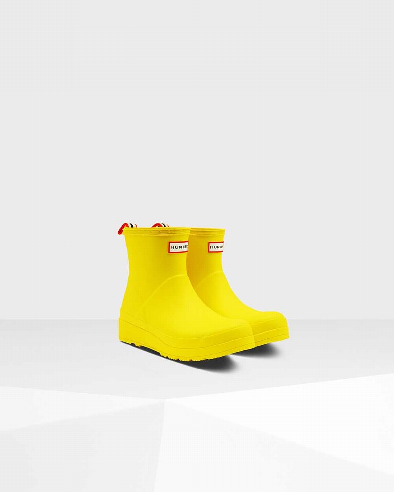Hunter Original Play Short Mid-Calf Women Rain Boots Yellow | 233041452