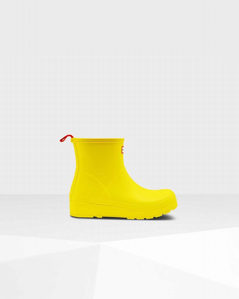 Hunter Original Play Short Mid-Calf Women Rain Boots Yellow | 233041452