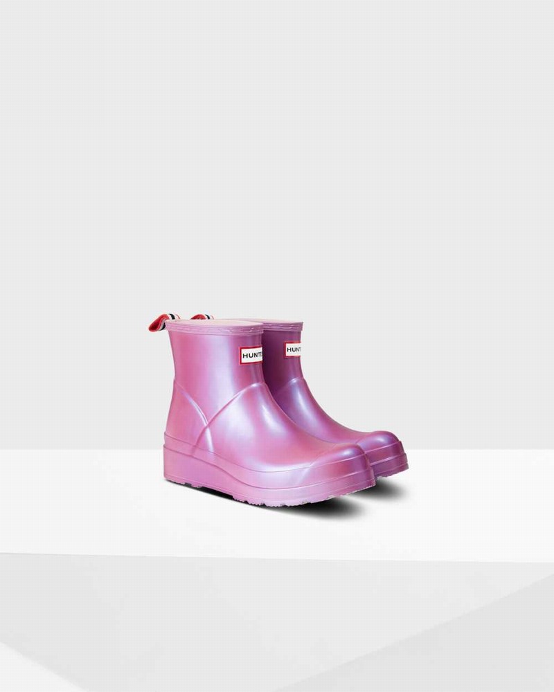 Hunter Original Play Short Nebula Mid-Calf Women Rain Boots Purple | 661032181