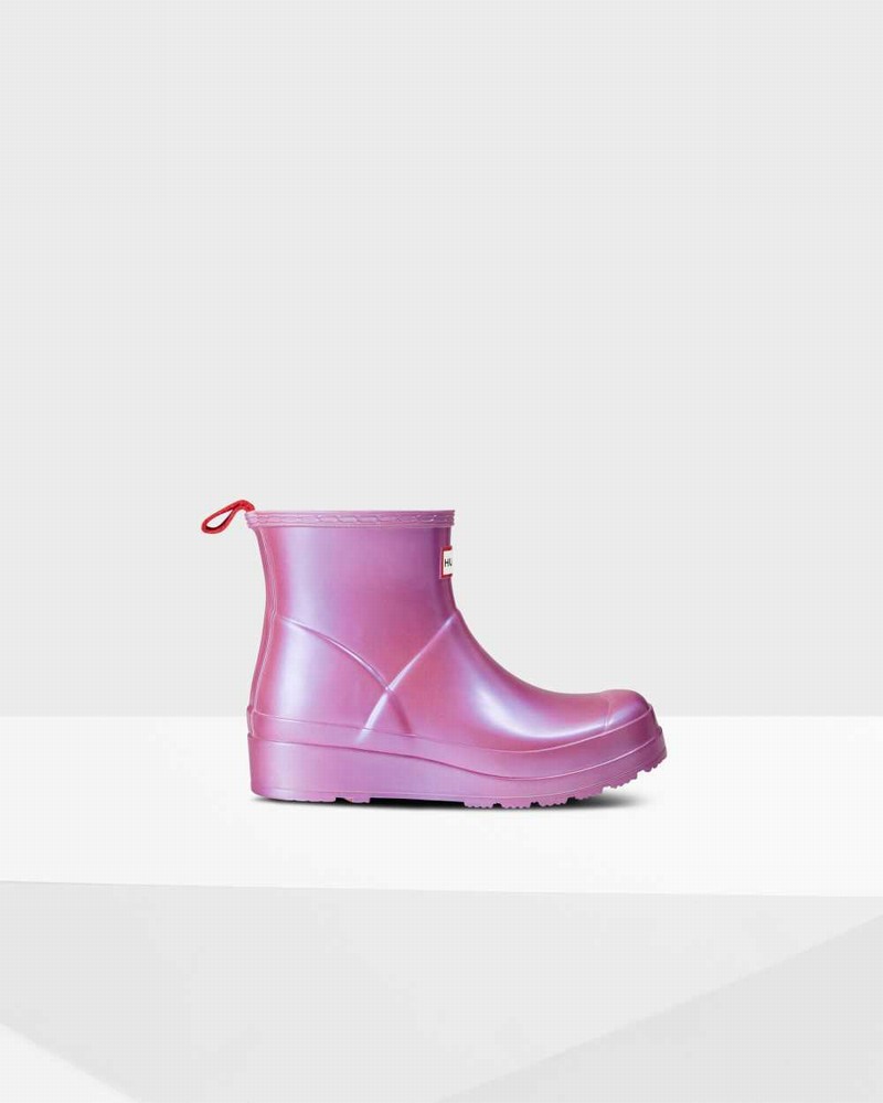 Hunter Original Play Short Nebula Mid-Calf Women Rain Boots Purple | 661032181