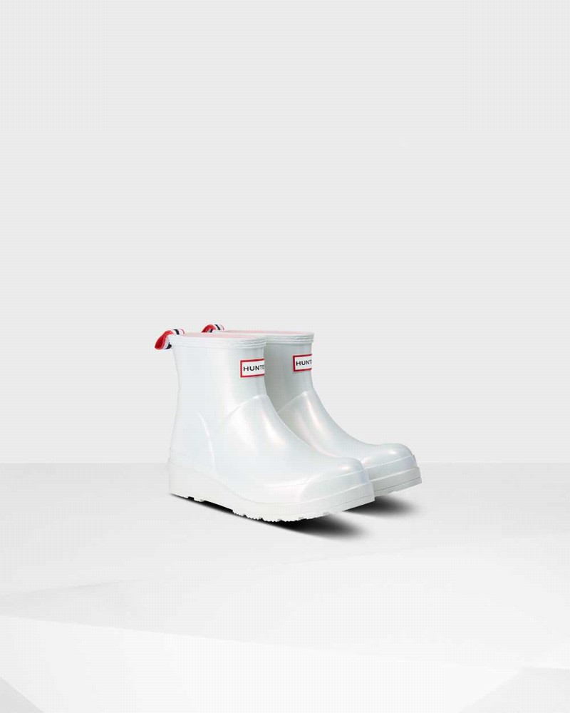 Hunter Original Play Short Nebula Mid-Calf Women Boots White | 549648742