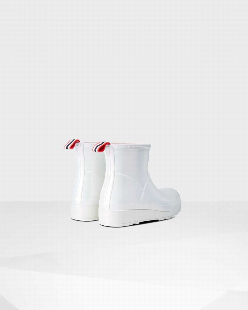 Hunter Original Play Short Nebula Mid-Calf Women Boots White | 549648742
